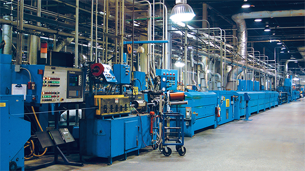 Polymer extrusion line